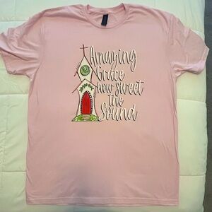 Pink “Amazing Grace How Sweet The Sound” T-Shirt. Size M